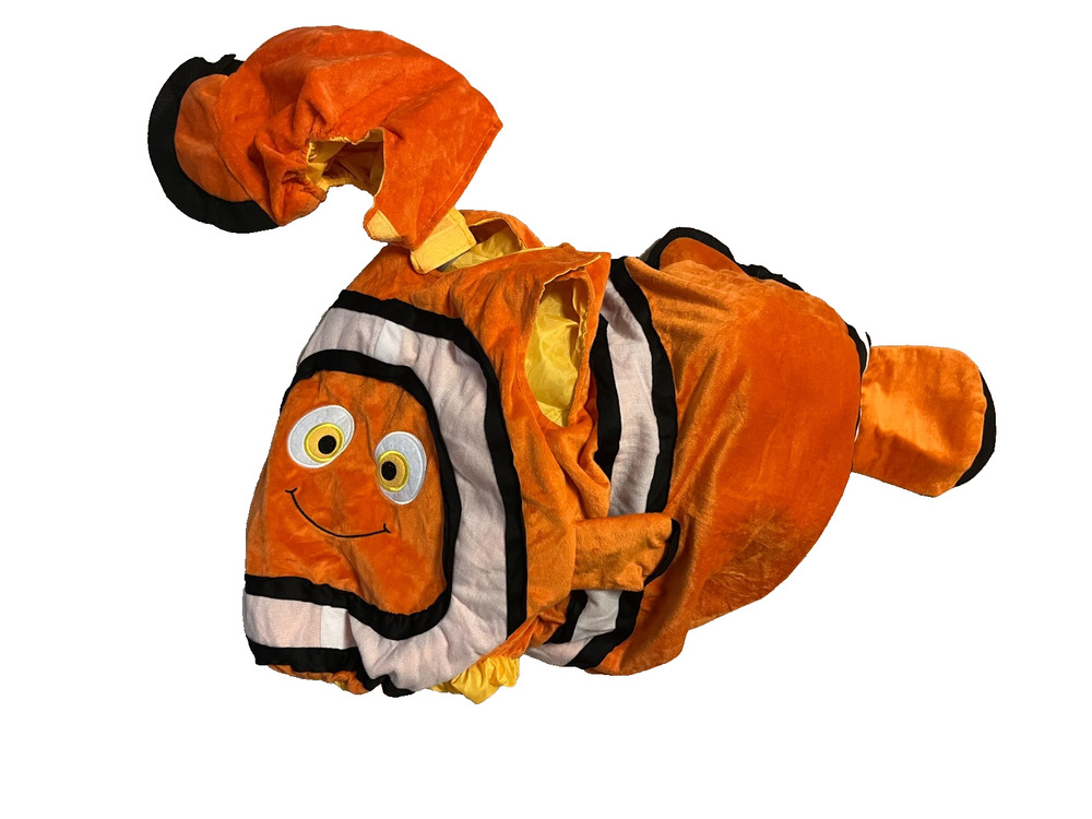 Disney Finding Nemo Costume with Hood Toddler Child Size Small 3T-6T Halloween